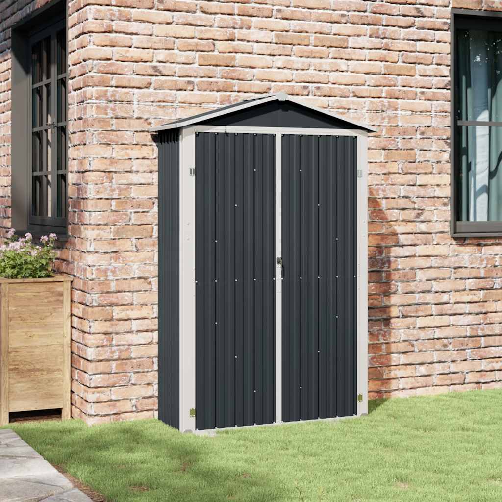 Steel Garden Shed Anthracite 116x45x175cm | HomeAndLiving