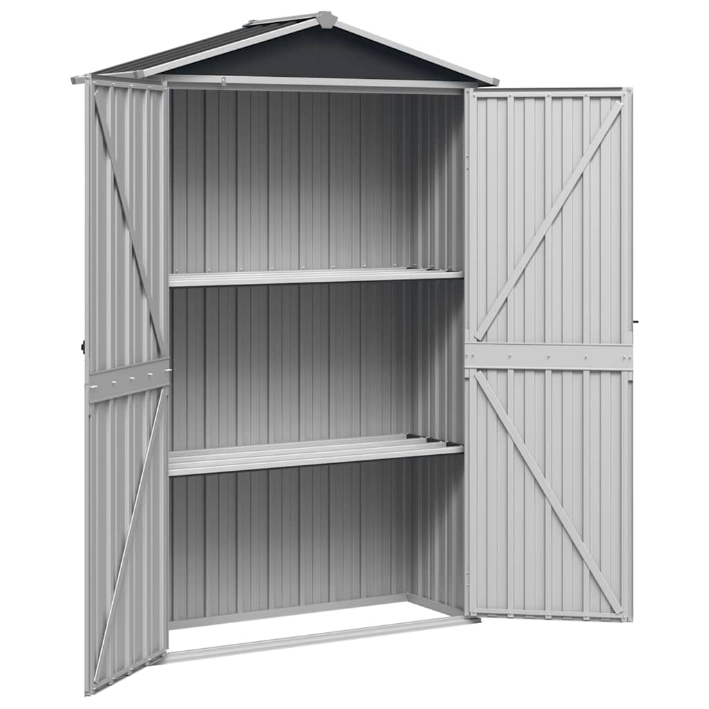 Steel Garden Shed Anthracite 116x45x175cm | HomeAndLiving