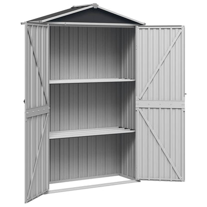 Steel Garden Shed Anthracite 116x45x175cm | HomeAndLiving