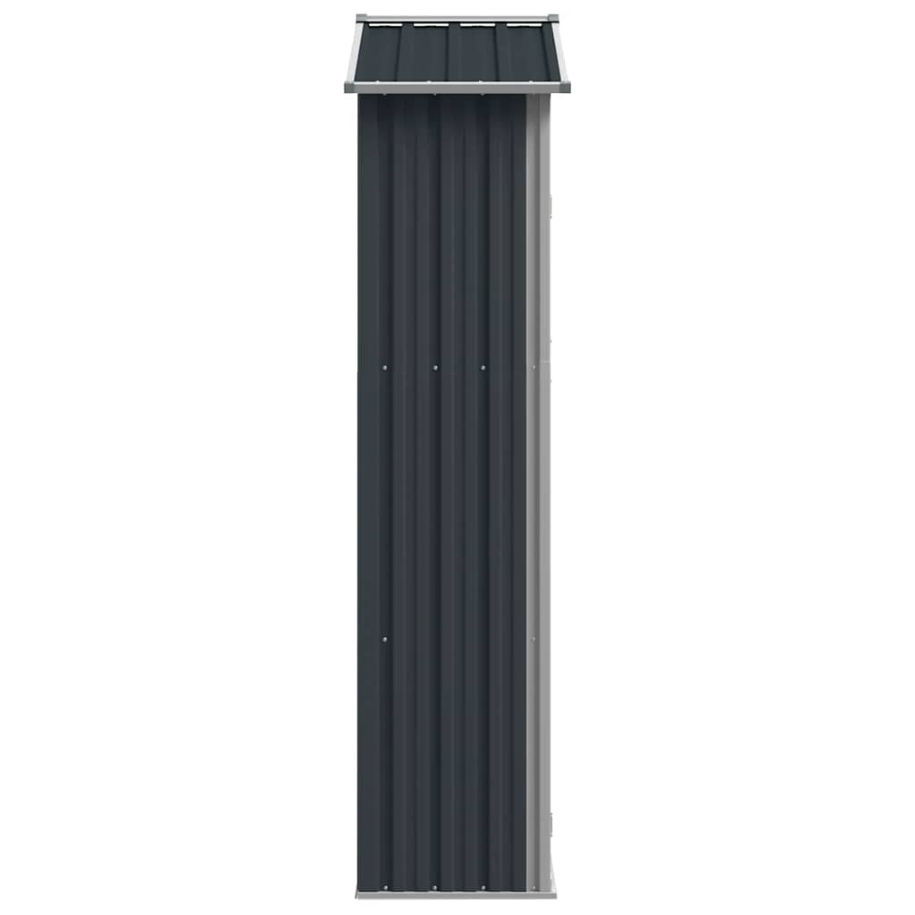 Steel Garden Shed Anthracite 116x45x175cm | HomeAndLiving