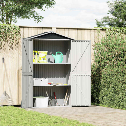 Steel Garden Shed Anthracite 116x45x175cm | HomeAndLiving