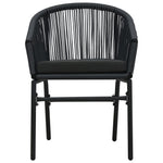Space Saving Garden Chairs 2 pcs Black Home Use Modern Living