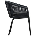 Space Saving Garden Chairs 2 pcs Black Home Use Modern Living