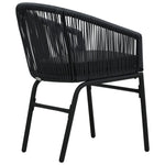 Space Saving Garden Chairs 2 pcs Black Home Use Modern Living