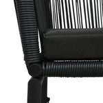 Space Saving Garden Chairs 2 pcs Black Home Use Modern Living