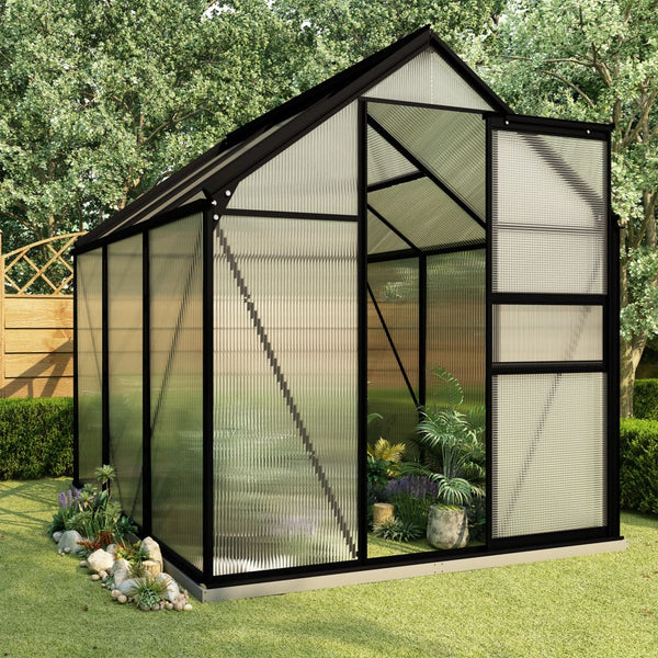  Greenhouse with Base Frame - Anthracite Aluminium