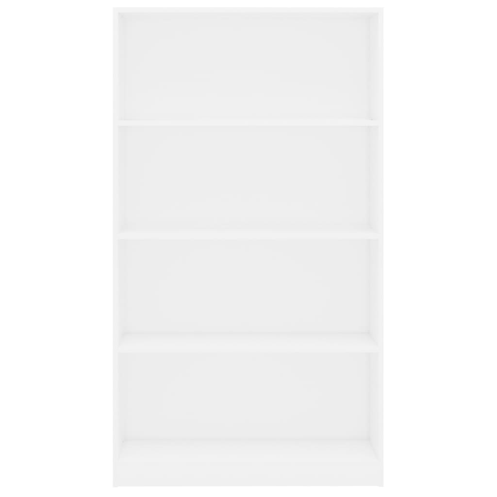 4-Tier Book Cabinet White, Chipboard