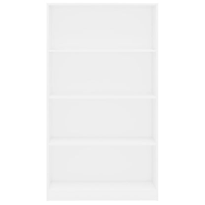 4-Tier Book Cabinet White, Chipboard