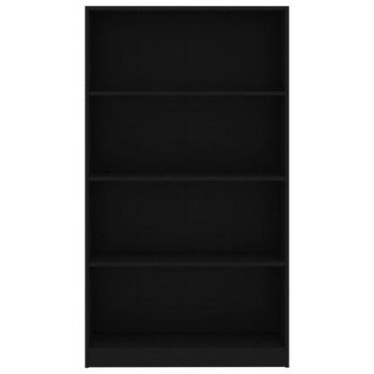 4-Tier Book Cabinet Black, Chipboard