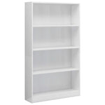 4-Tier Book Cabinet High Gloss White, Chipboard