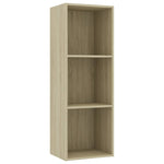 3-Tier Book Cabinet Oak Chipboard