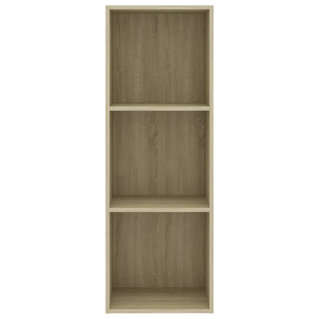3-Tier Book Cabinet Oak Chipboard