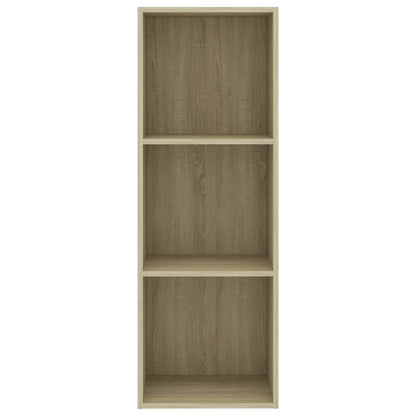 3-Tier Book Cabinet Oak Chipboard