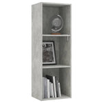 3-Tier Book Cabinet Concrete Grey - Chipboard