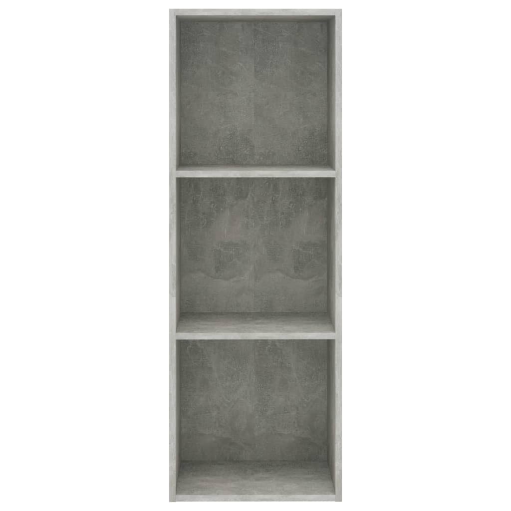 3-Tier Book Cabinet Concrete Grey - Chipboard