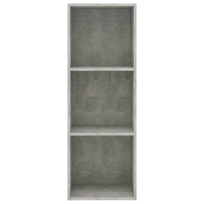 3-Tier Book Cabinet Concrete Grey - Chipboard