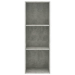 3-Tier Book Cabinet Concrete Grey - Chipboard