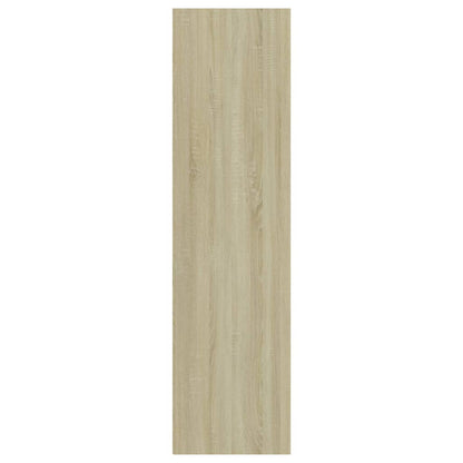 3-Tier Book Cabinet White and Oak Chipboard