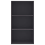 3-Tier Book Cabinet Grey Chipboard