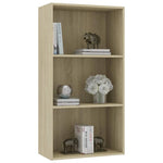 3-Tier Book Cabinet Sonoma Oak Chipboard