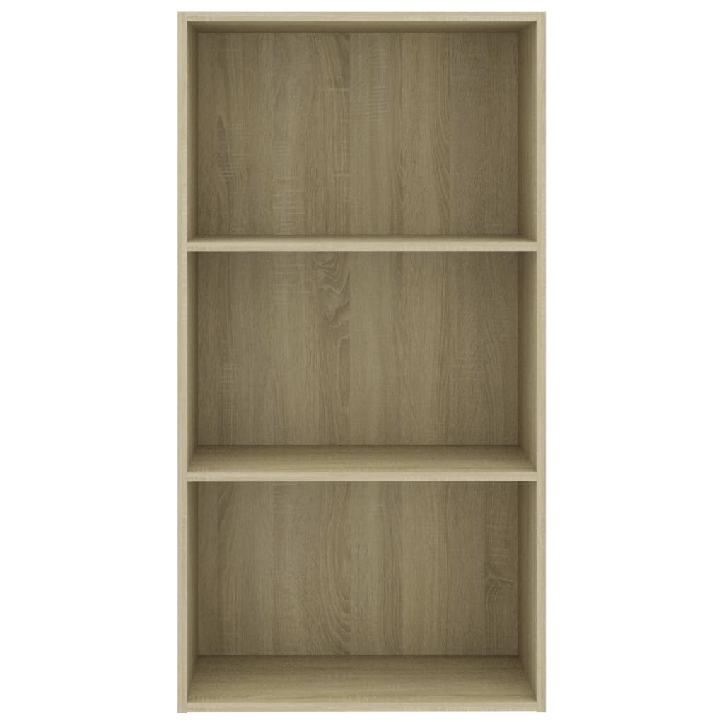 3-Tier Book Cabinet Sonoma Oak Chipboard