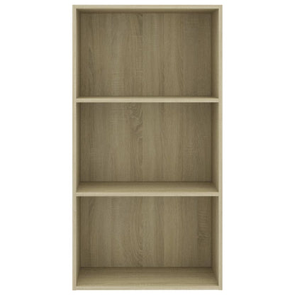 3-Tier Book Cabinet Sonoma Oak Chipboard
