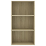 3-Tier Book Cabinet Sonoma Oak Chipboard