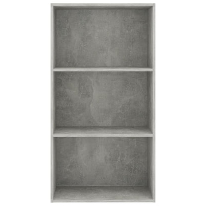 3-Tier Book Cabinet Concrete Grey Chipboard