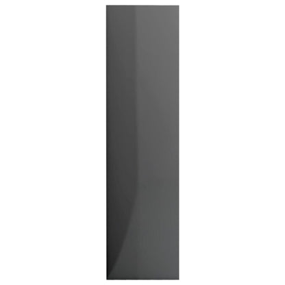 3-Tier Book Cabinet High Gloss Grey  Chipboard