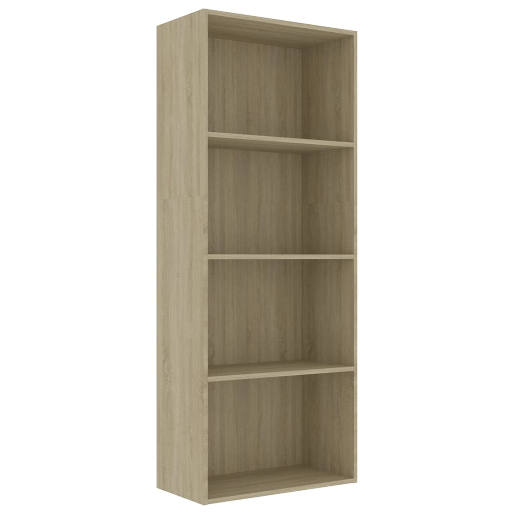 4-Tier Book Cabinet Sonoma Oak Chipboard
