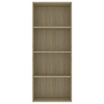 4-Tier Book Cabinet Sonoma Oak Chipboard