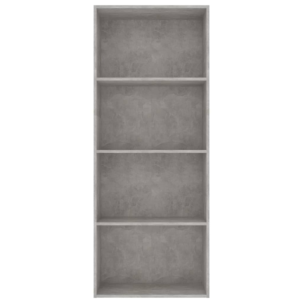 4-Tier Book Cabinet Concrete Grey Chipboard