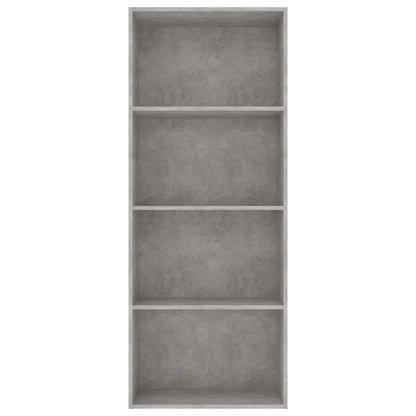 4-Tier Book Cabinet Concrete Grey Chipboard