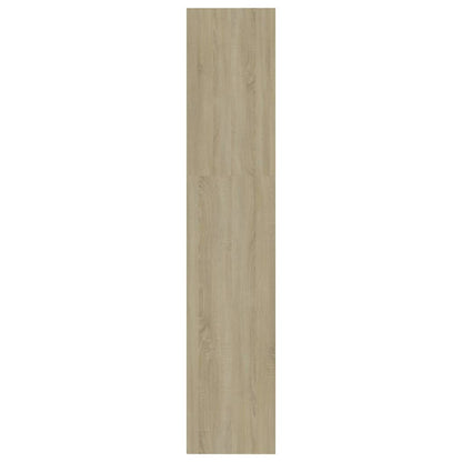 4-Tier Book Cabinet White and Sonoma Oak  Chipboard