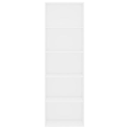 5-Tier Book Cabinet White - Chipboard