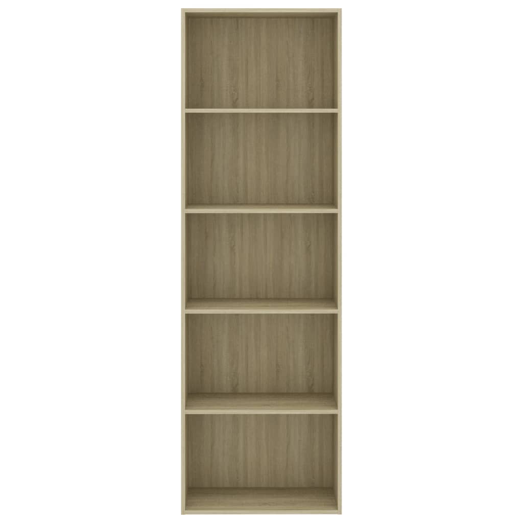5-Tier Book Cabinet Sonoma Oak - Chipboard