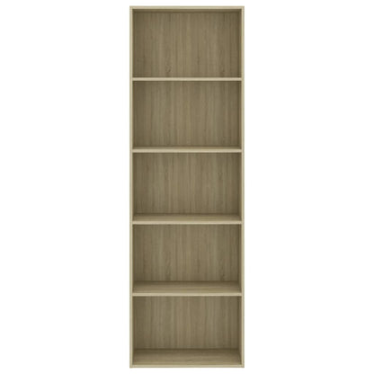 5-Tier Book Cabinet Sonoma Oak - Chipboard