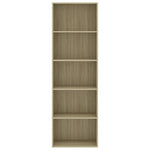 5-Tier Book Cabinet Sonoma Oak - Chipboard