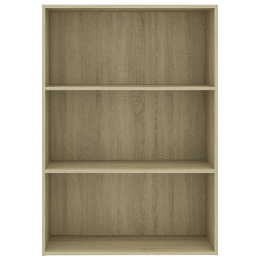 3-Tier Book Cabinet Sonoma Oak 80x30x114 cm Chipboard