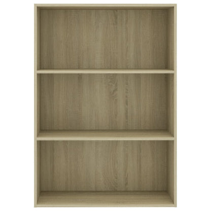 3-Tier Book Cabinet Sonoma Oak 80x30x114 cm Chipboard