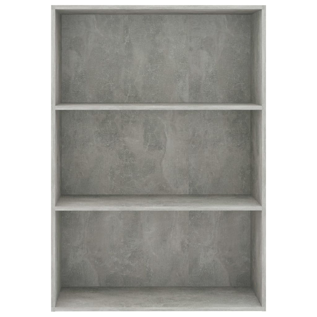 3-Tier Book Cabinet Concrete Grey 80x30x114 cm Chipboard