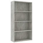 4-Tier Book Cabinet Concrete Grey 80x30x151.5 cm Chipboard