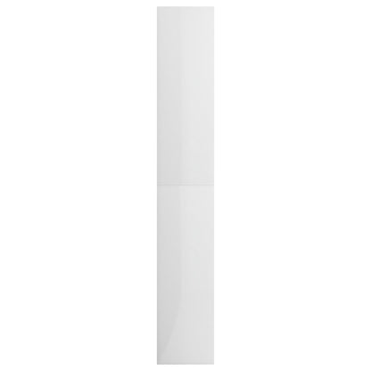 5-Tier Book Cabinet High Gloss White  Chipboard