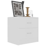 Bedside Cabinet White 40x30x40 cm Chipboard