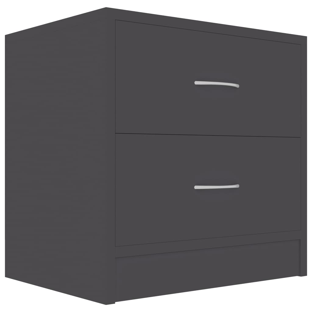 Bedside Cabinet Grey 40x30x40 cm Chipboard