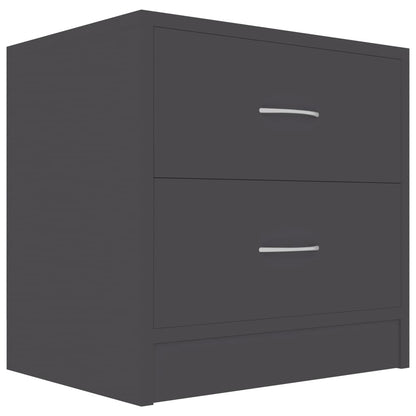 Bedside Cabinet Grey 40x30x40 cm Chipboard