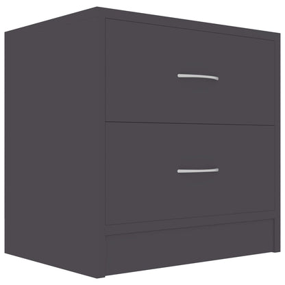 Bedside Cabinets 2 pcs Grey Engineered Wood - 40×30×40cm