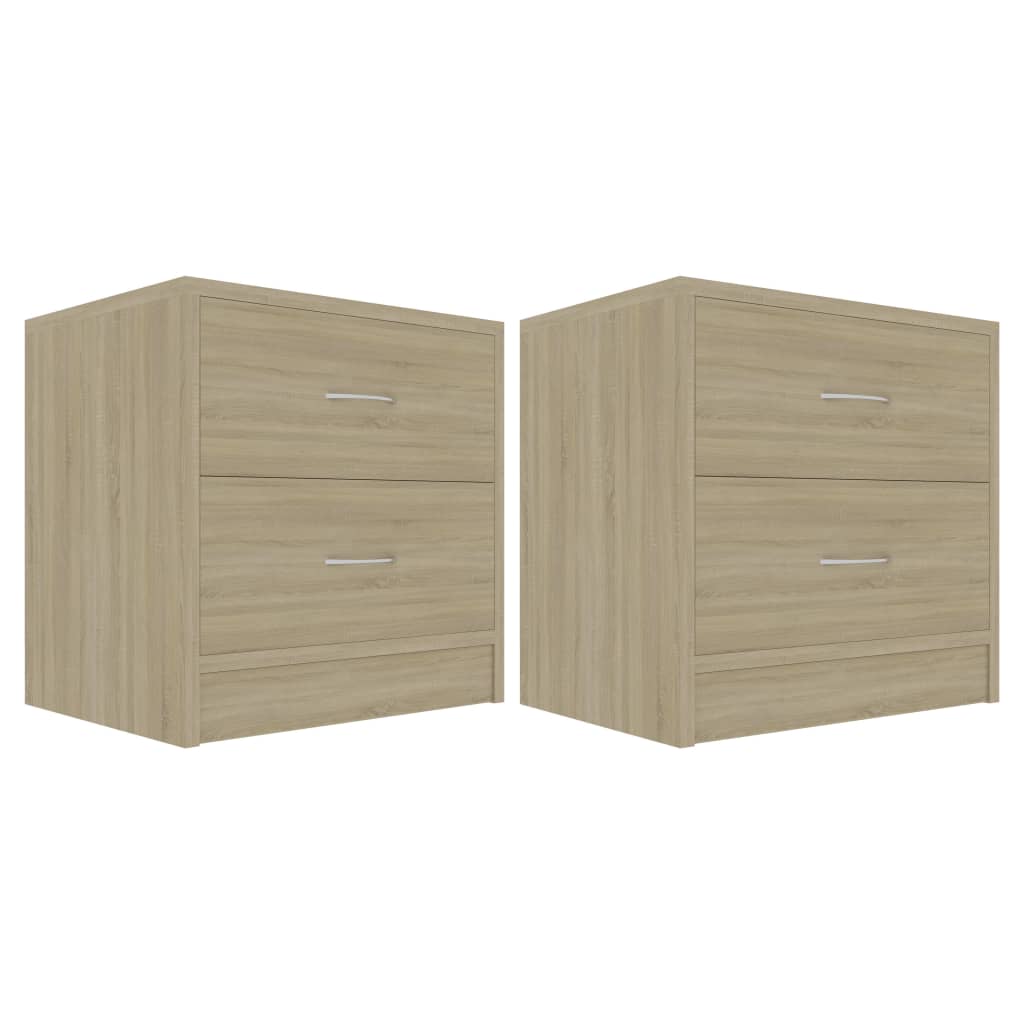 Bedside Cabinets 2 pcs Sonoma Oak 40x30x40 cm Chipboard
