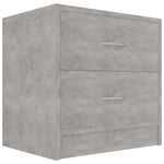 Bedside Cabinet Concrete Grey 40x30x40 cm Chipboard