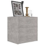 Bedside Cabinet Concrete Grey 40x30x40 cm Chipboard